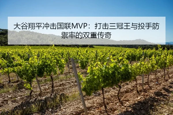 大谷翔平冲击国联MVP：打击三冠王与投手防禦率的双重传奇